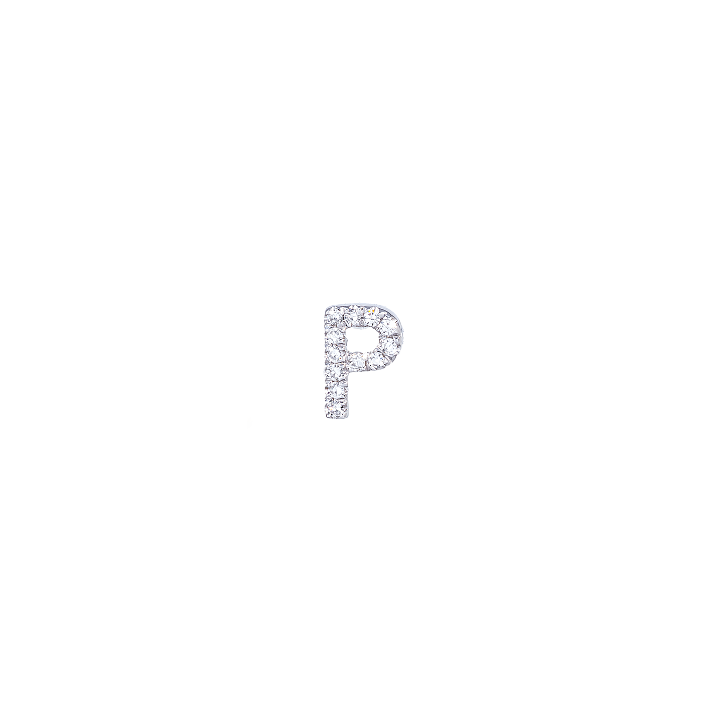 Kai Linz Diamond Initial 'P' Single Stud Earring