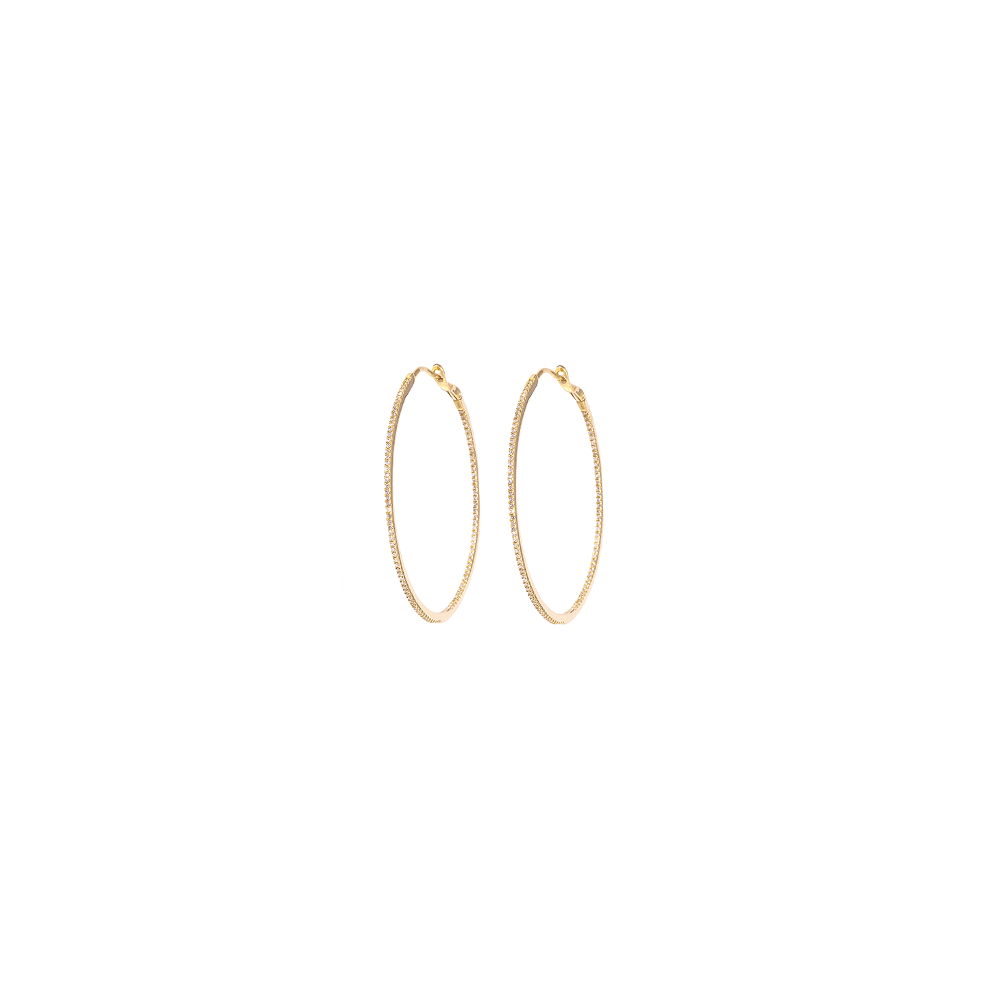 Kai Linz Round Diamond Hoop Earrings