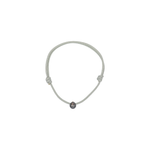 Dezso Grey Pearl Bead on Grey Cord Necklace