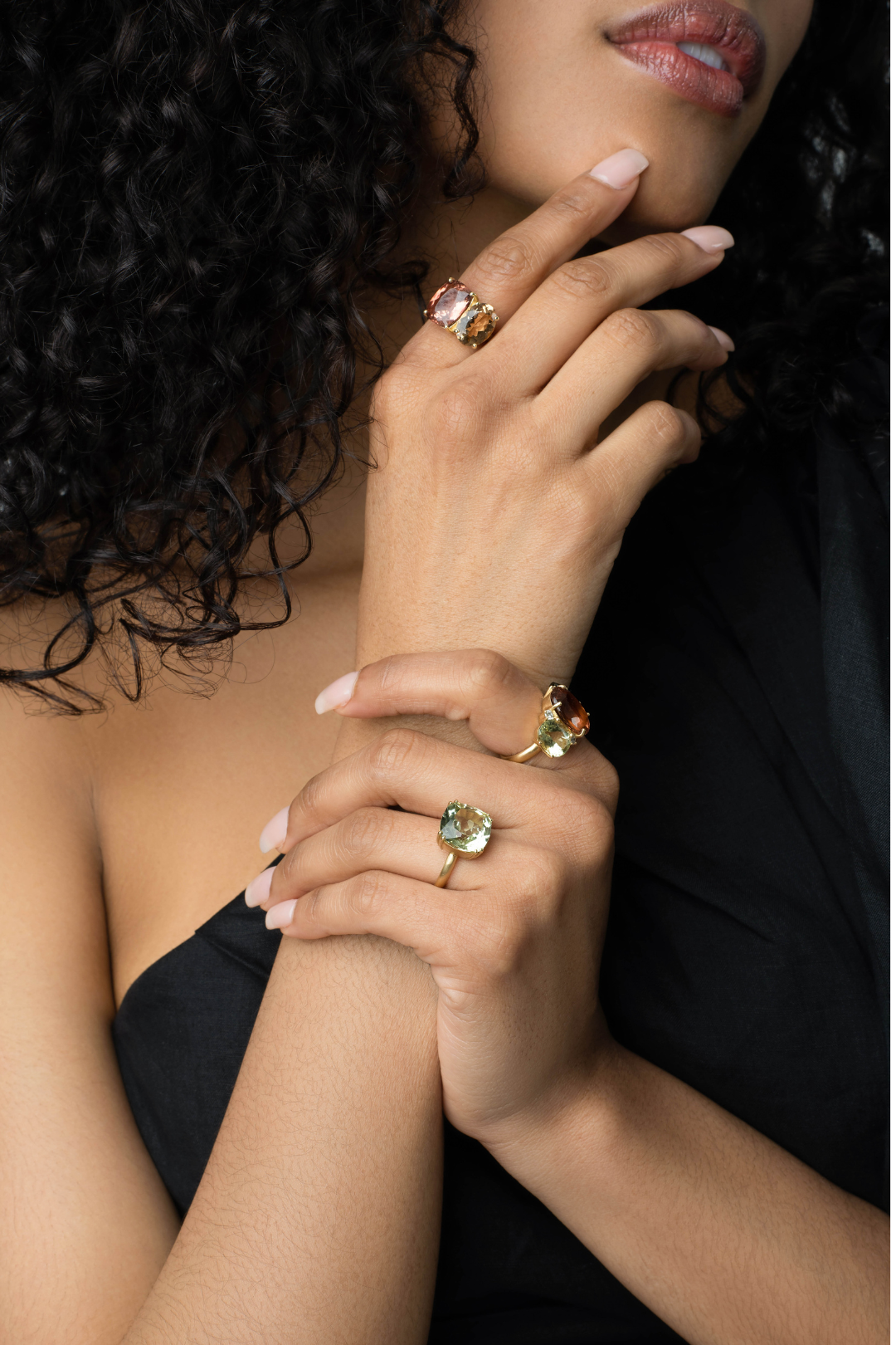 Irene Neuwirth 'Gemmy Gem' One-of-a-Kind Three Stone Tourmaline Ring