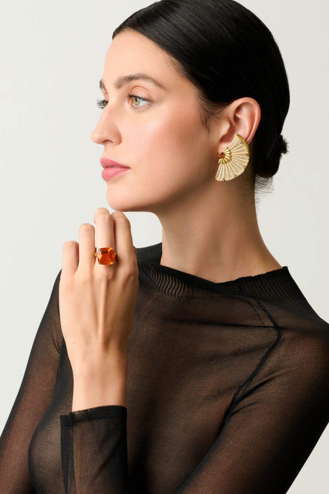 Silvia Furmanovich Horse Mane Earrings with Diamonds and Citrine