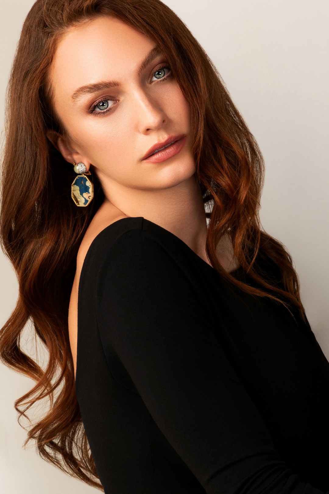 Silvia Furmanovich 'Marquetry' Tibetan Sky Pearl Button Earrings