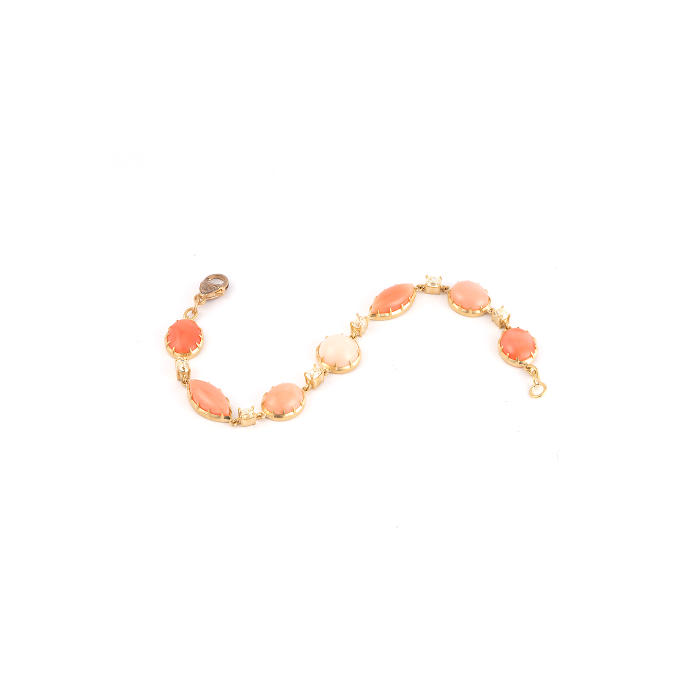 Sylva & Cie Coral Tennis Bracelet