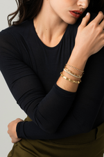 Lizzie Mandler Knife Edge Bracelet with Pave Link