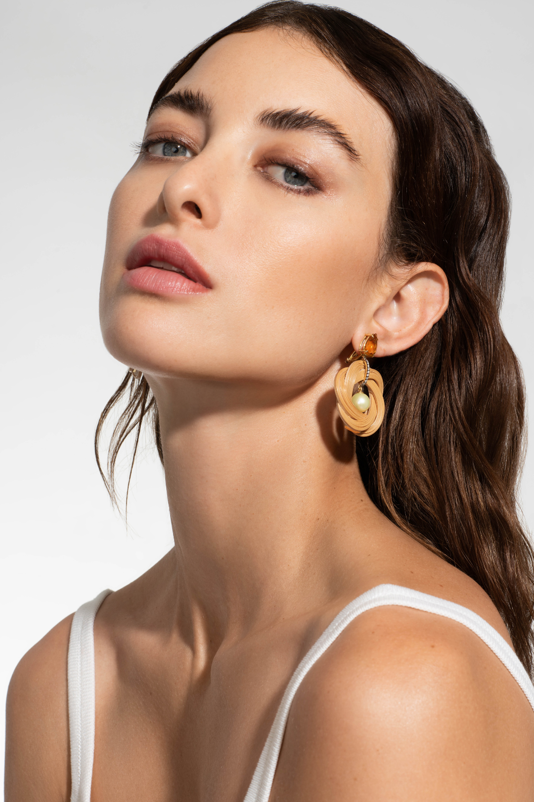 Silvia Furmanovich Bamboo Earrings with Diamond, Citrine, and Pearl
