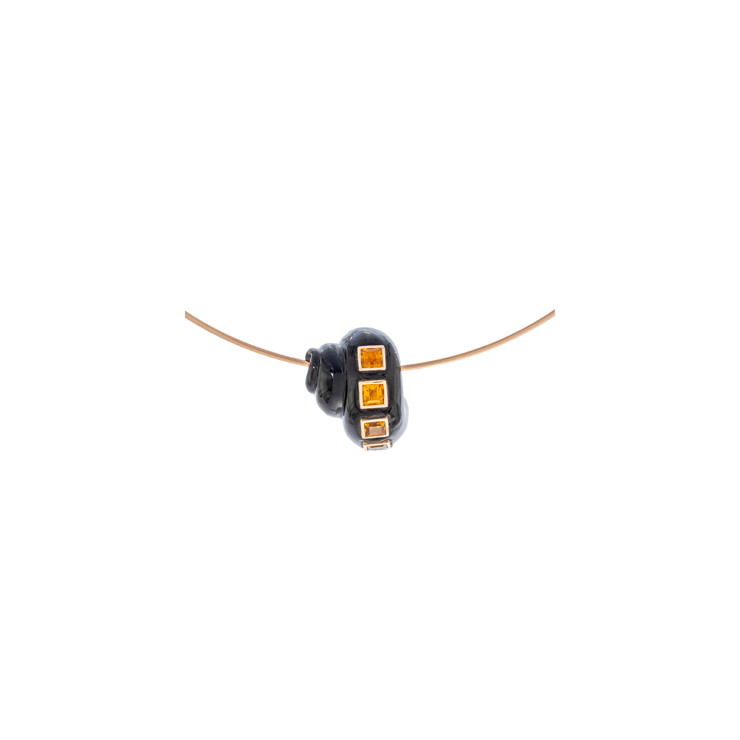 Dezso Classic Carved Onyx Turbo Shell Charm with Beryl