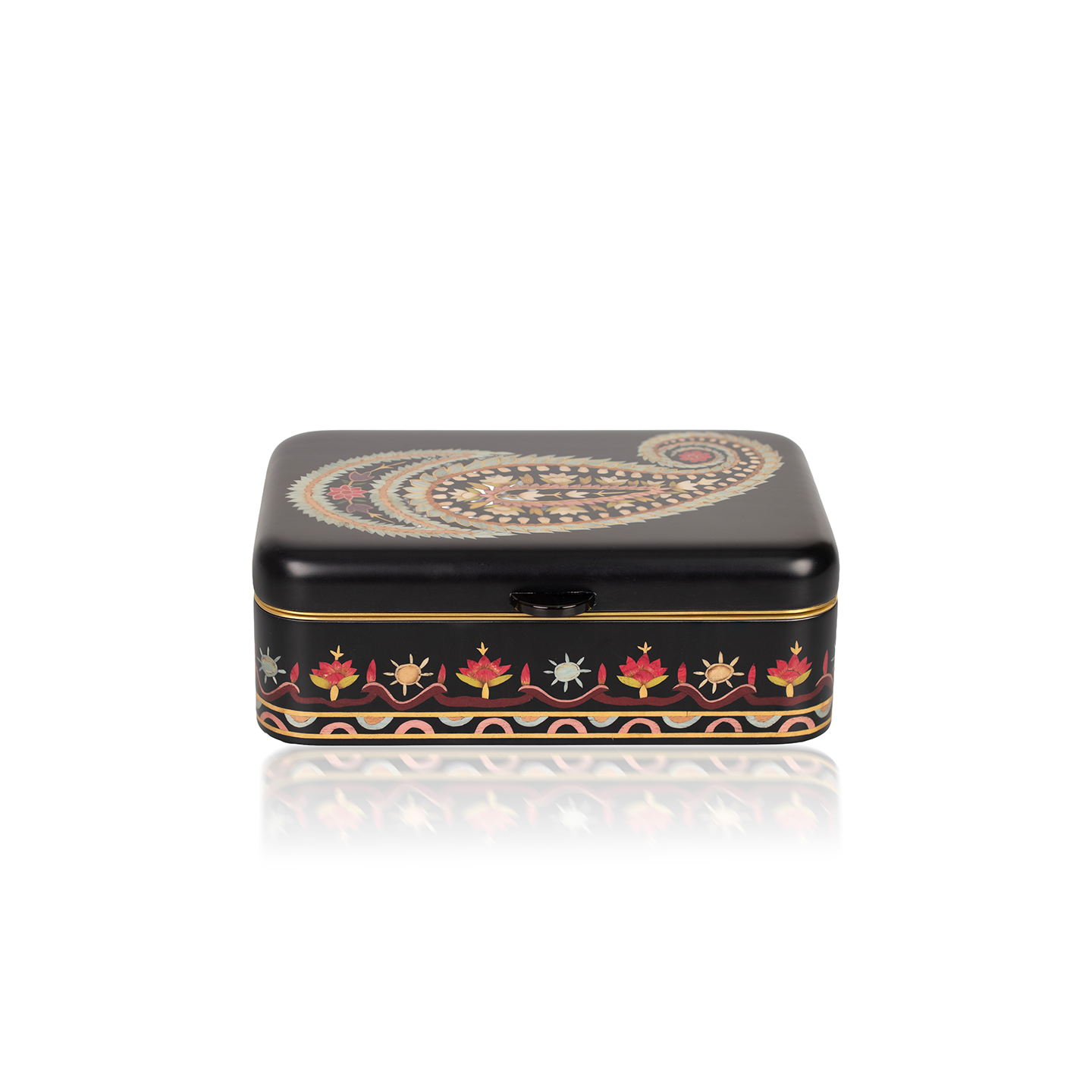 Silvia Furmanovich Marquetry Box with Kashmir Drop Pattern