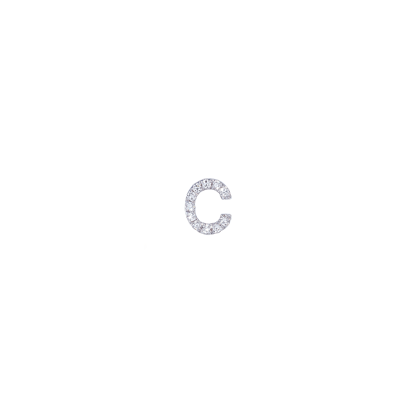 Kai Linz Diamond Initial 'C' Single Stud Earring