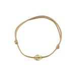 Dezso Classic Lemon Quartz Bead with Sillimanite on Tan Cord Necklace