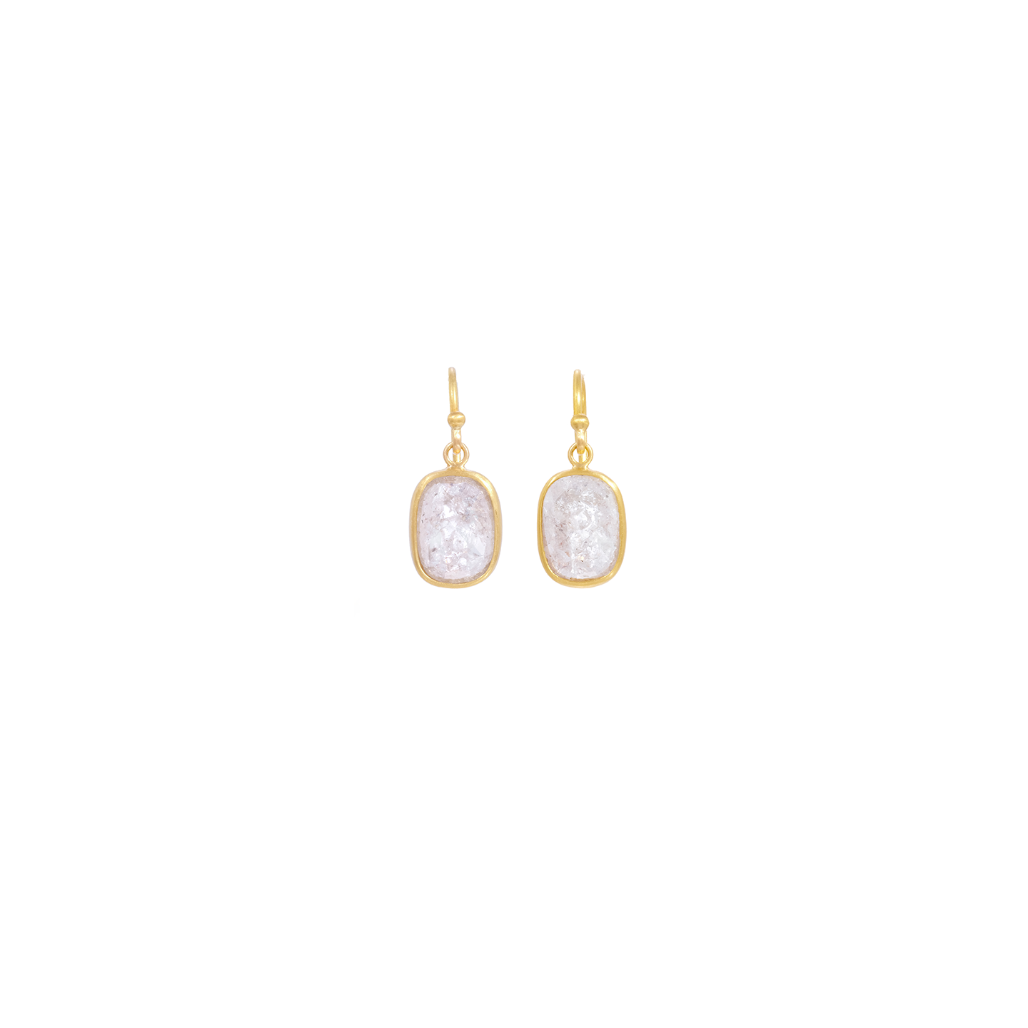 Caroline Ellen Cushion Rectangle Grey Diamond Earrings