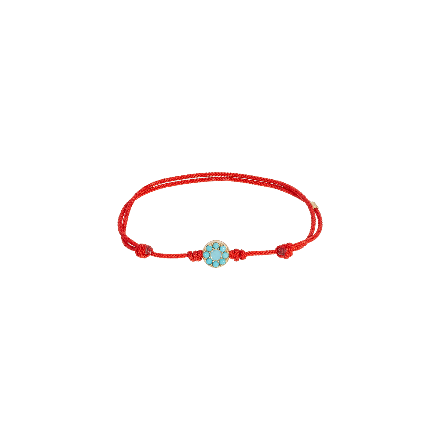 Luis Morais Gold Small Evil Eye Disk on Cord Bracelet