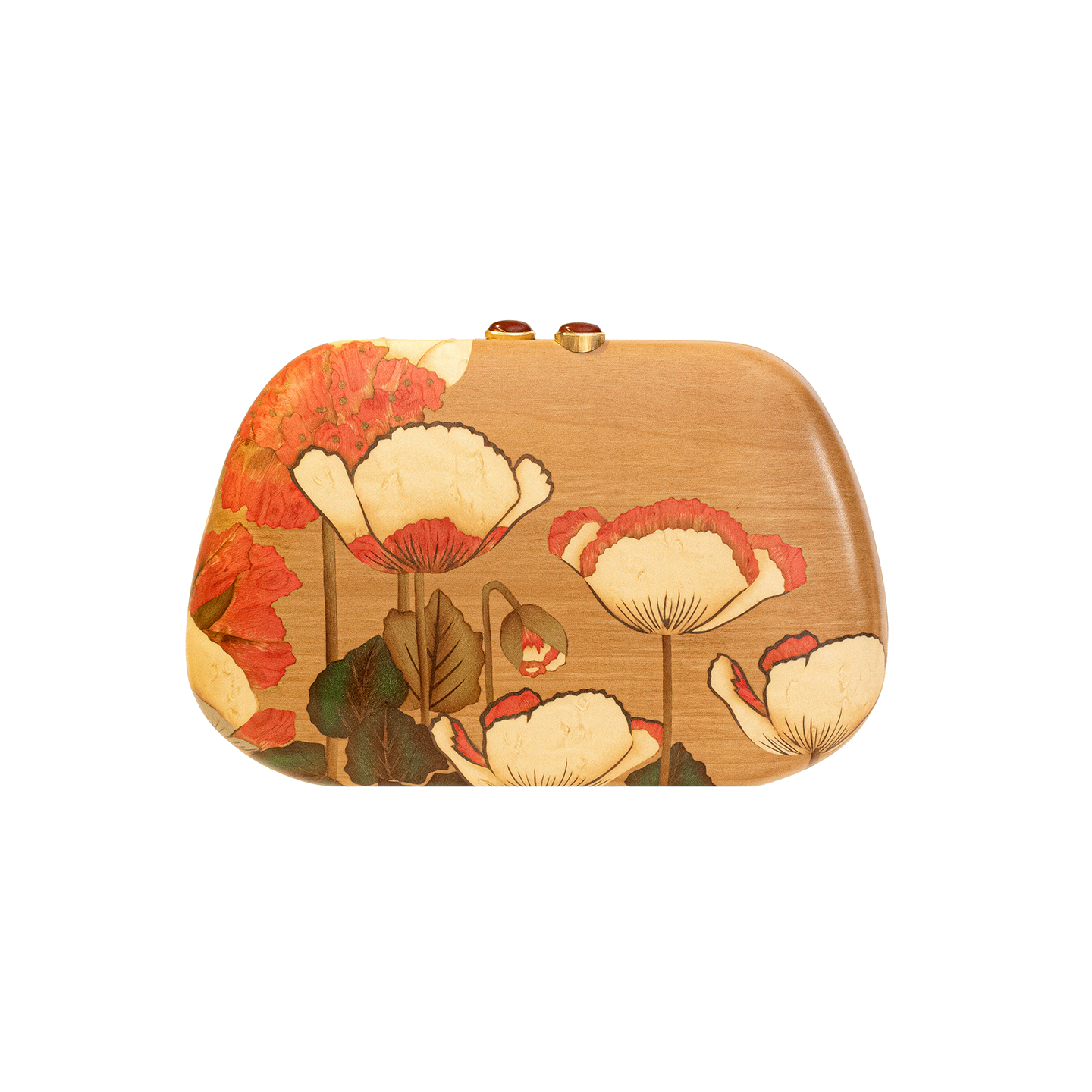 Silvia Furmanovich Poppy Marquetry Clutch