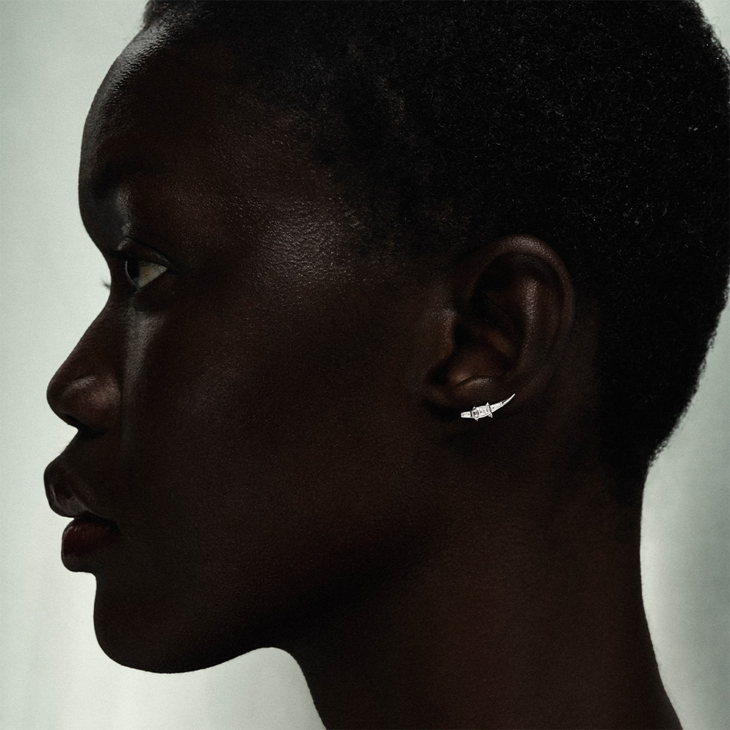 Bibi Van Der Velden Diamond Alligator Ear Climber-Single
