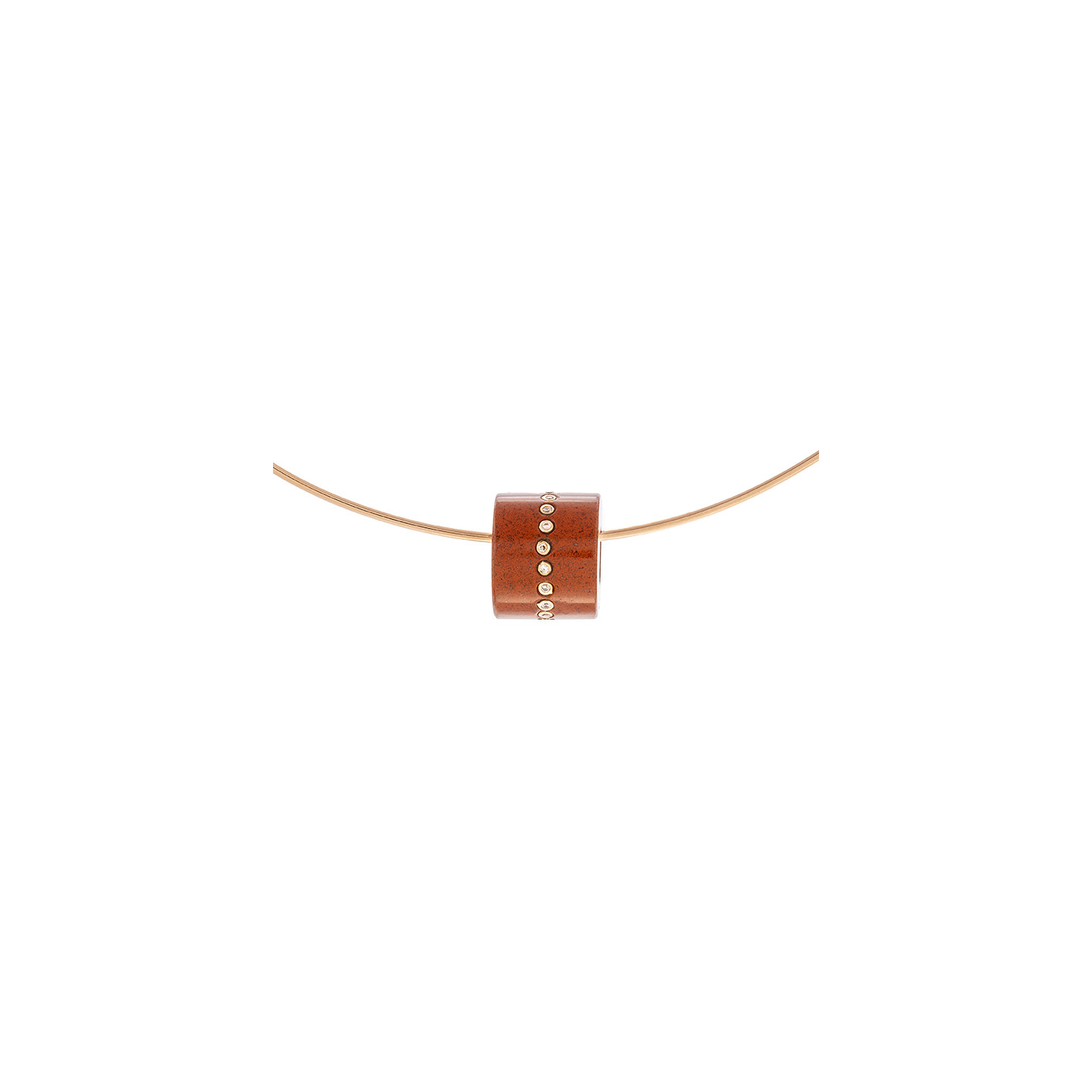 Dezso Red Jasper and Diamond Bead Charm