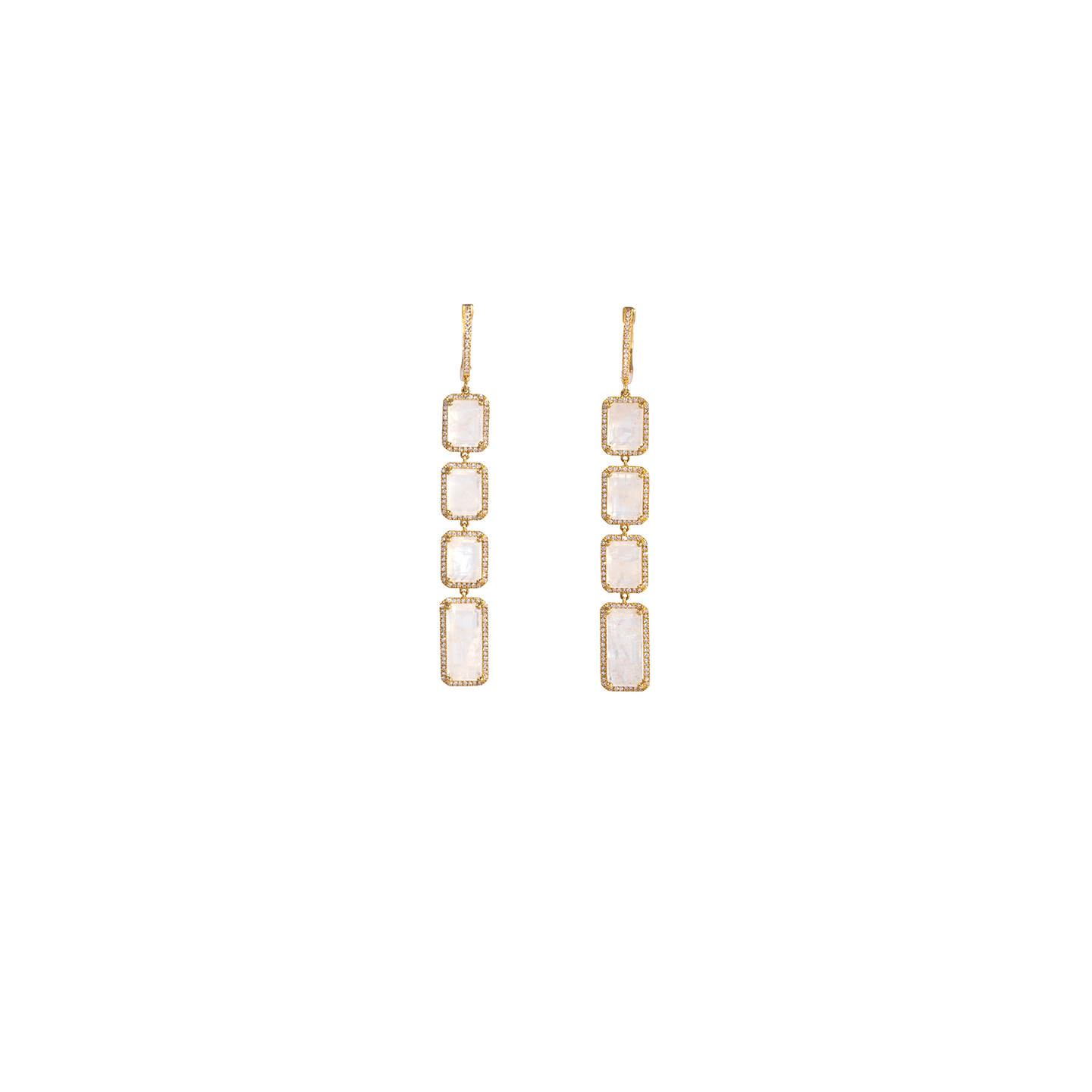 Kai Linz Quad Moonstone Drop Earrings