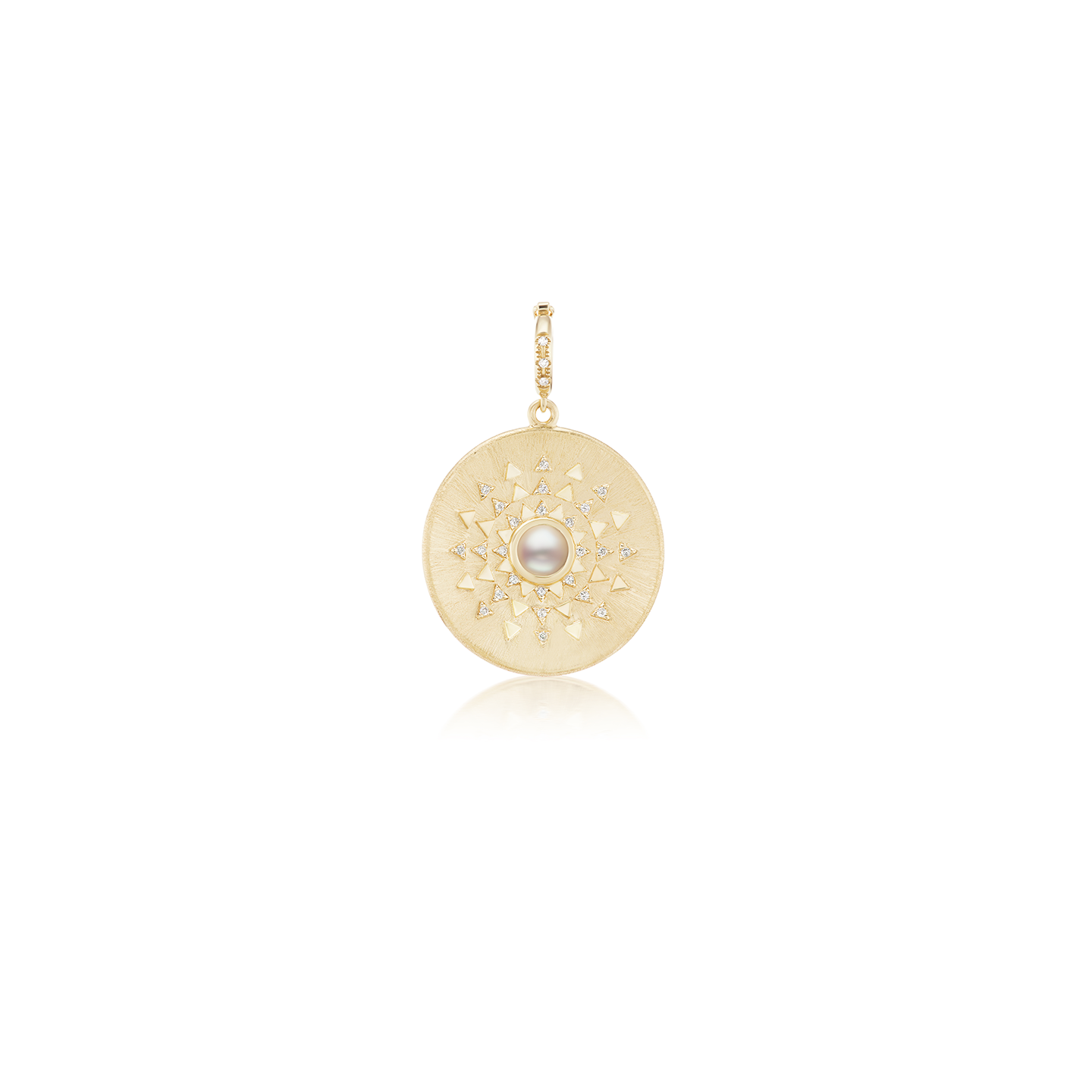 Harwell Godfrey Major Sun Sign Medallion with Pearl and Diamond