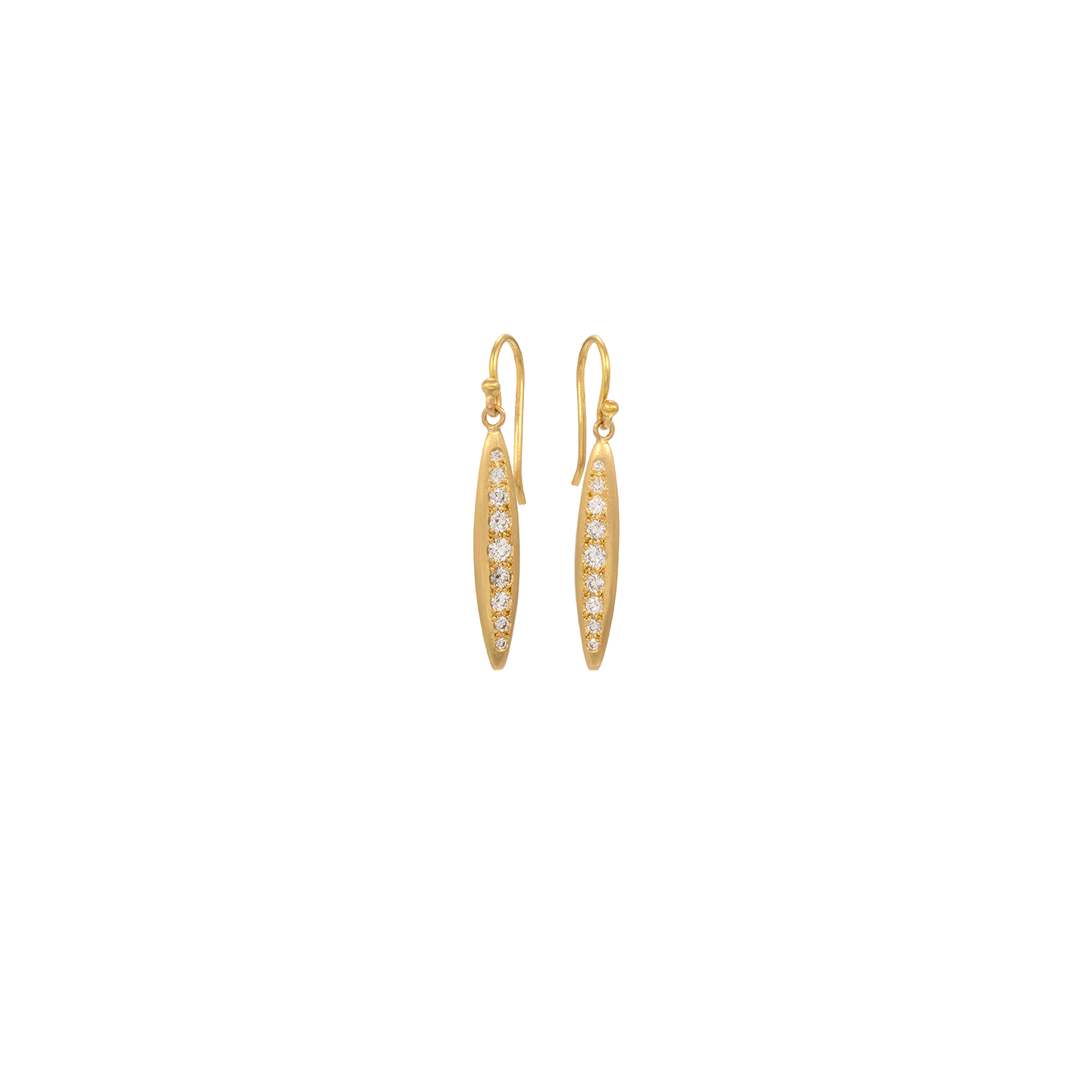 Caroline Ellen Pave Diamond Spear Earrings