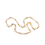 Sylva & Cie Pearl and Gold Bead Necklace