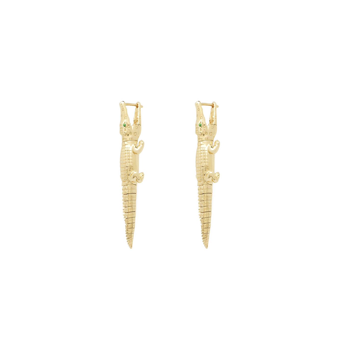 Bibi Van Der Velden Alligator Yellow Gold Bite Earring-Single