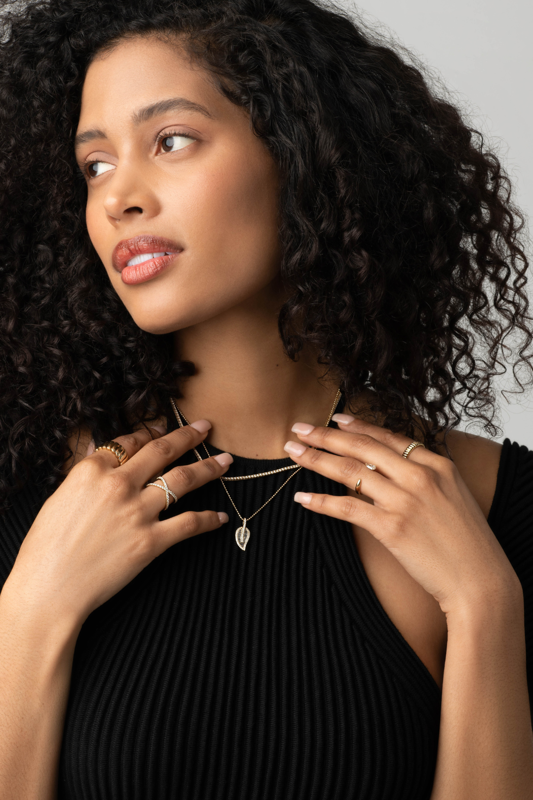Anita Ko Classic Leaf Diamond Necklace