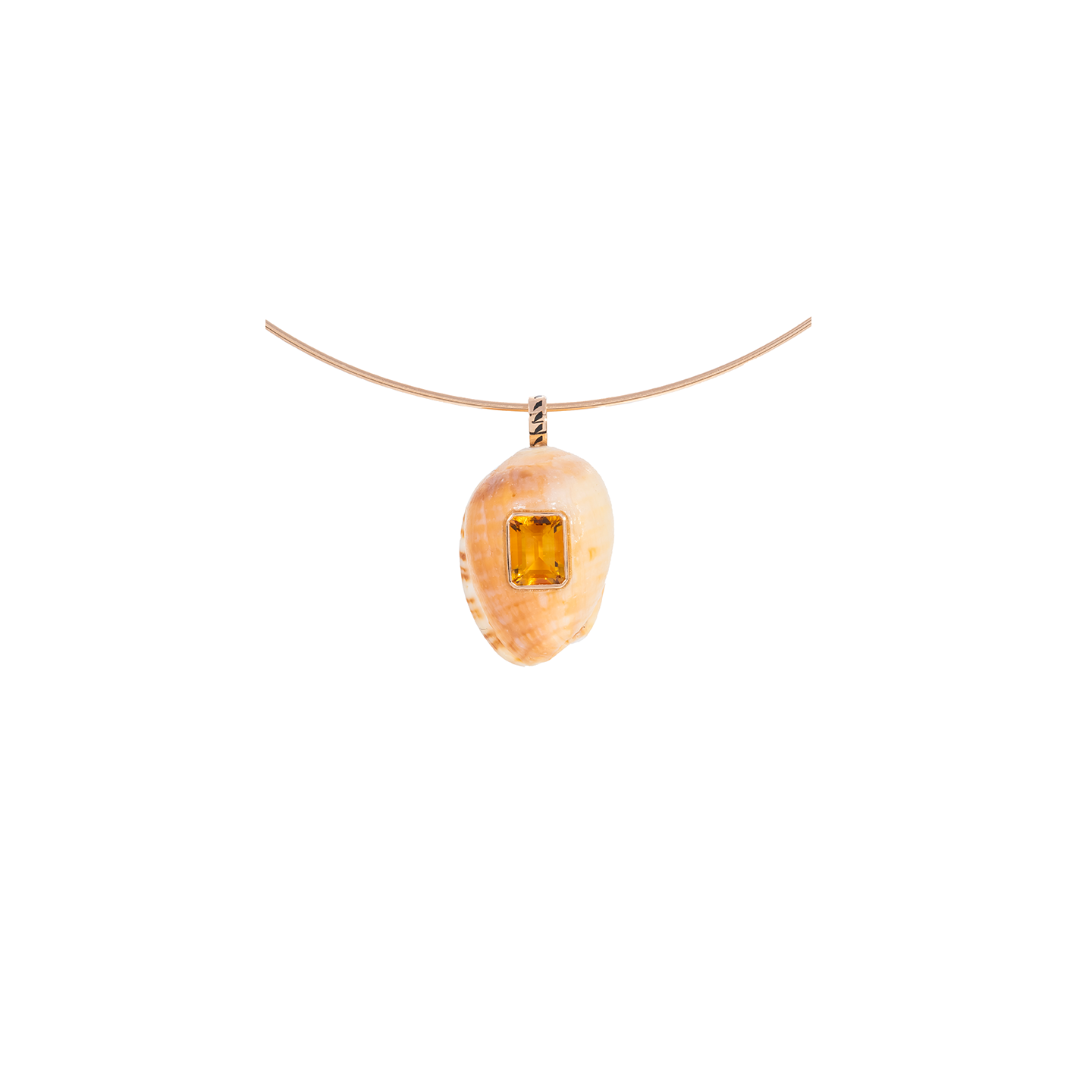 Dezso Petite Cowry Shell Charm with Sapphire