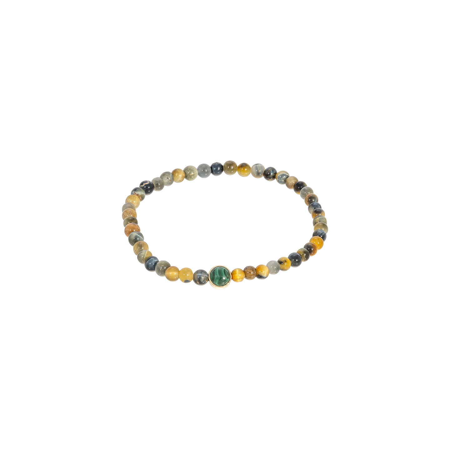 Luis Morais Gemstone Beaded Bracelet with Dual Sided Cabochon