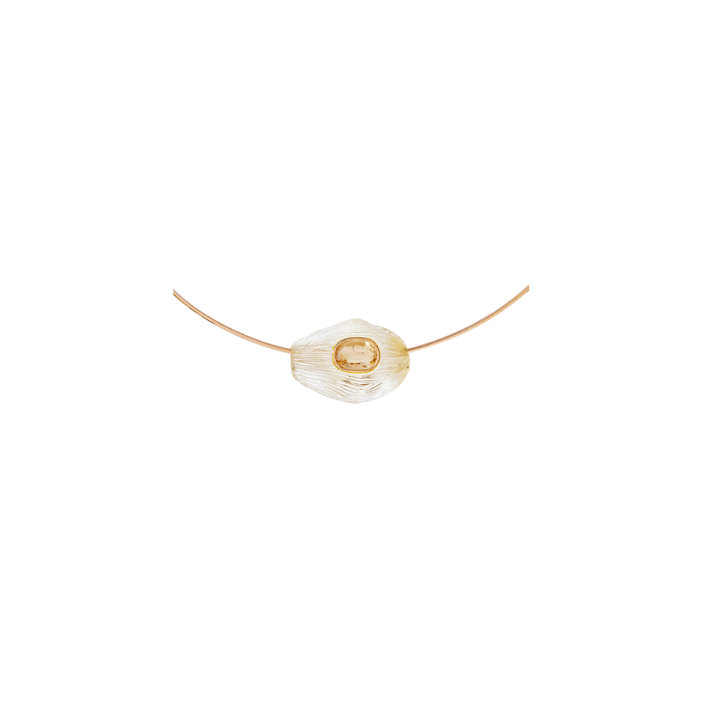 Dezso Classic Lemon Quartz Carved Coquito Charm