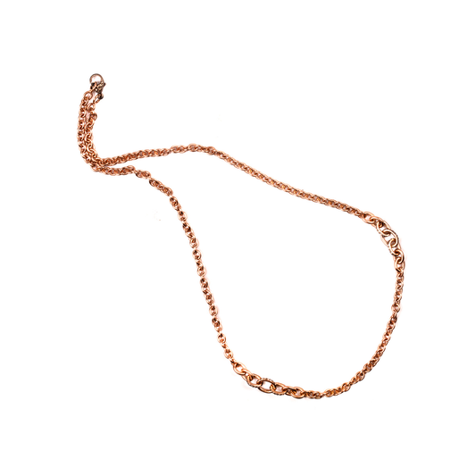 Sylva & Cie Rose Gold Necklace with Champagne Diamonds
