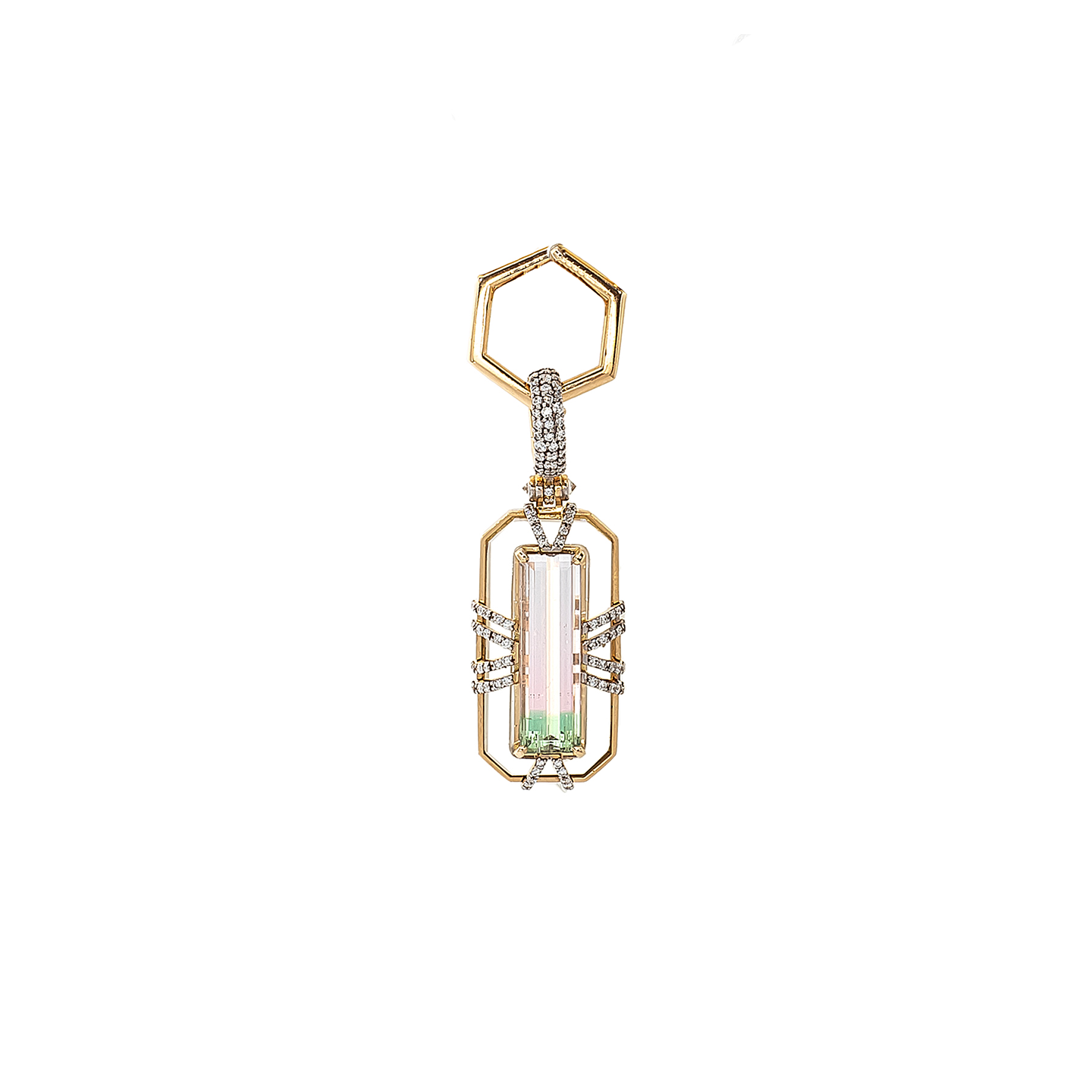 Harwell Godfrey One-of-a-Kind Tie Dye Bi-Color Tourmaline 'Bianca' Pendant