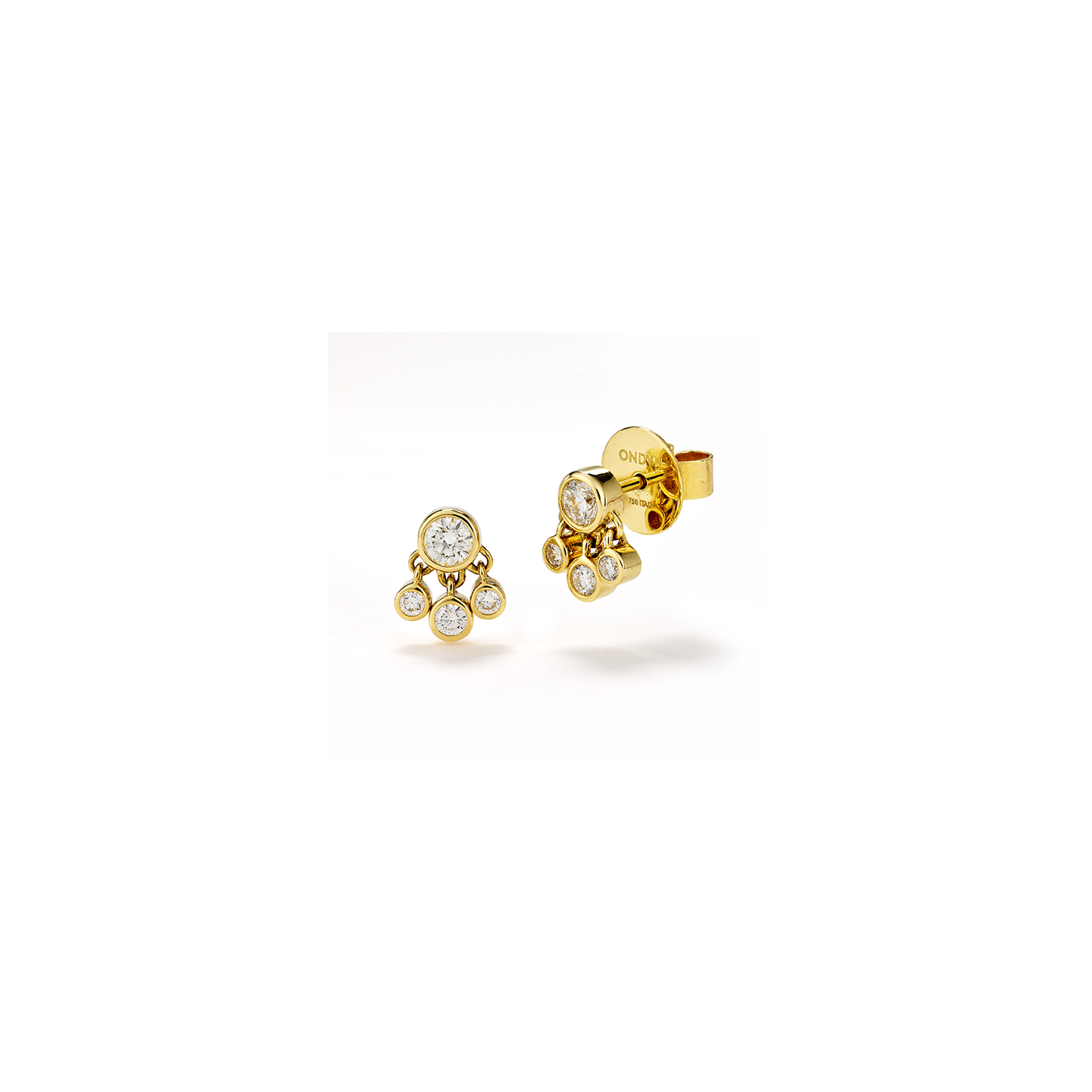 Ondyn Noor Triple Drop Diamond Studs