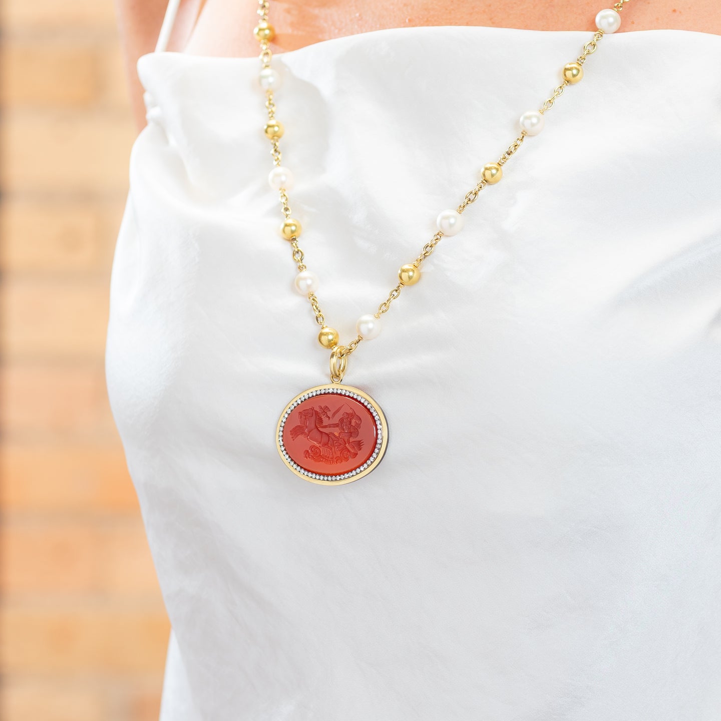 Sylva & Cie 19th Century Carnelian Pendant
