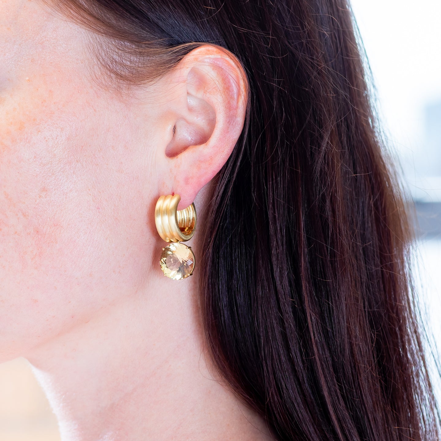 Irene Neuwirth 'Heroic' One-of-a-Kind Tourmaline Drop Jeweled Hoops