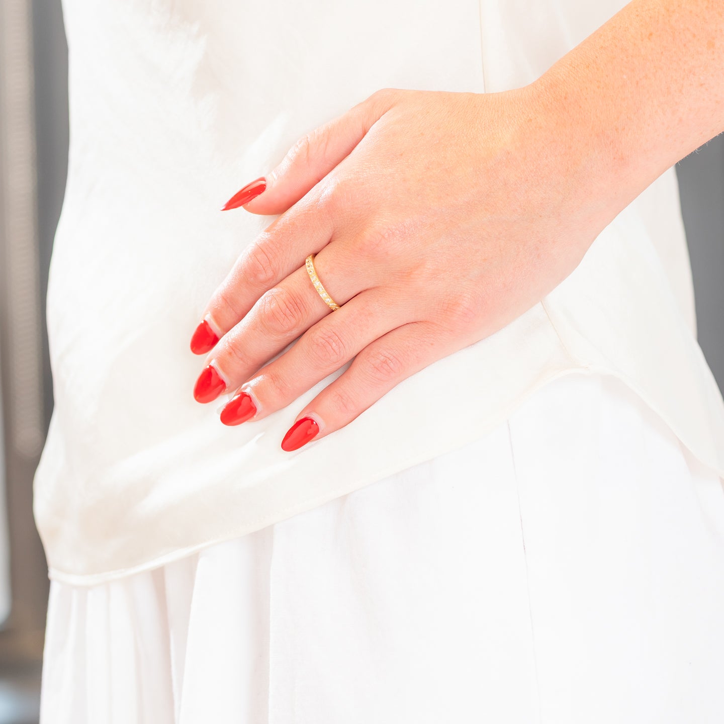 Caroline Ellen Pave Champagne Diamond Band
