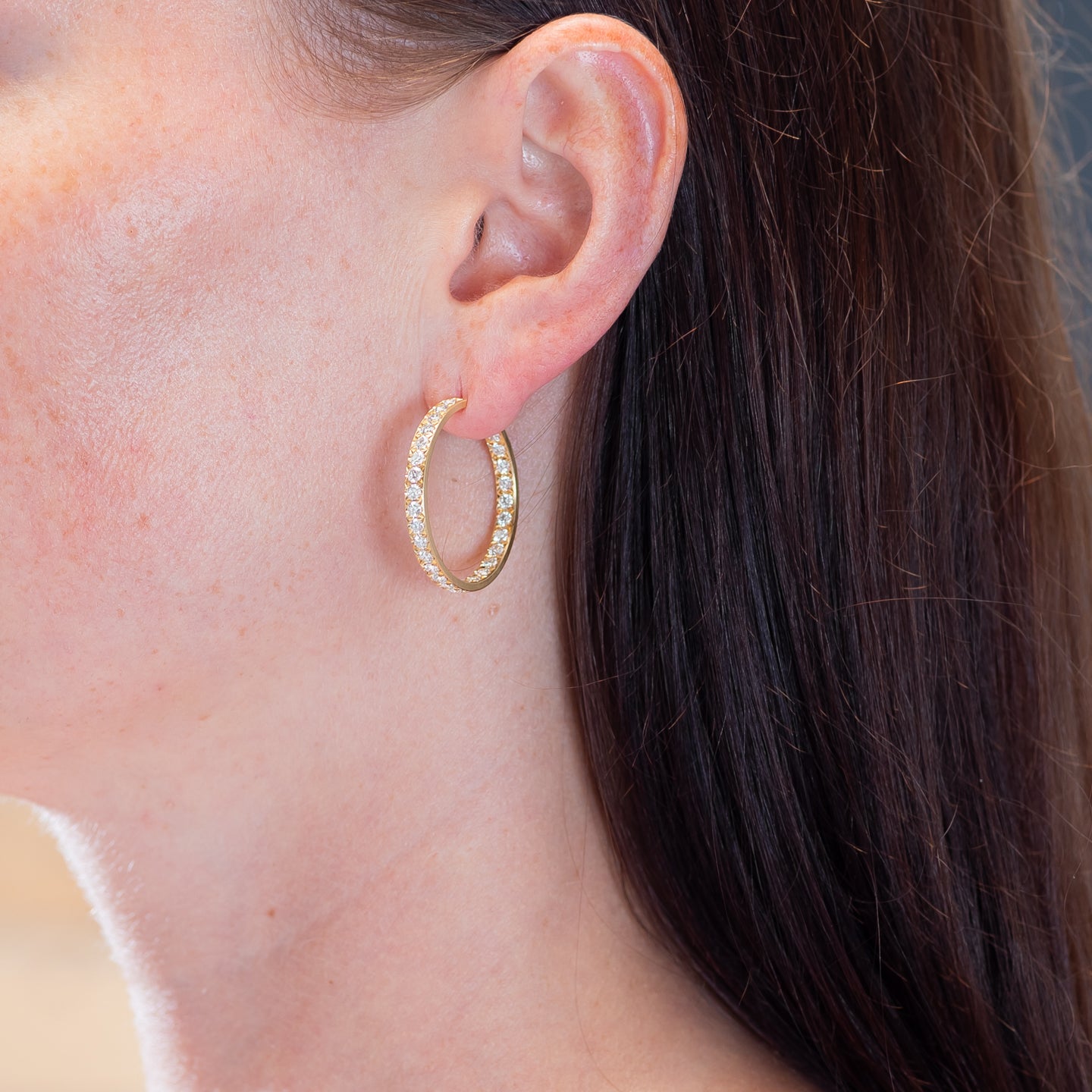 Caroline Ellen Diamond Hoops