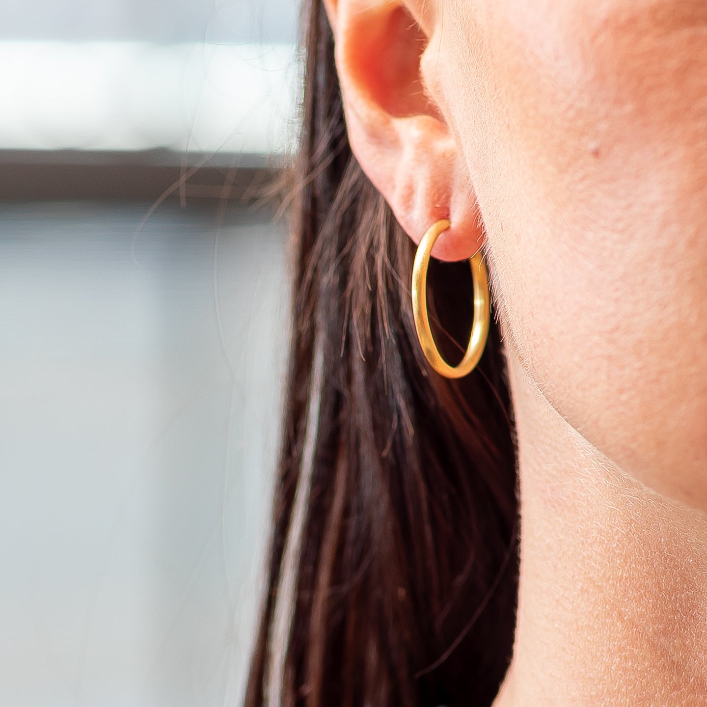 Caroline Ellen Rounded Hoop Earrings