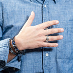 Hoorsenbuhs Wall Classic Ring with Black Diamond Bridges