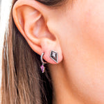 Ezzat Studs with Kite Shaped Grey Diamonds
