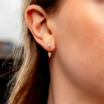 Anita Ko Pear Diamond Orbit Earring