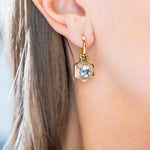 Harwell Godfrey 'Hexed' Aquamarine Drop Huggies