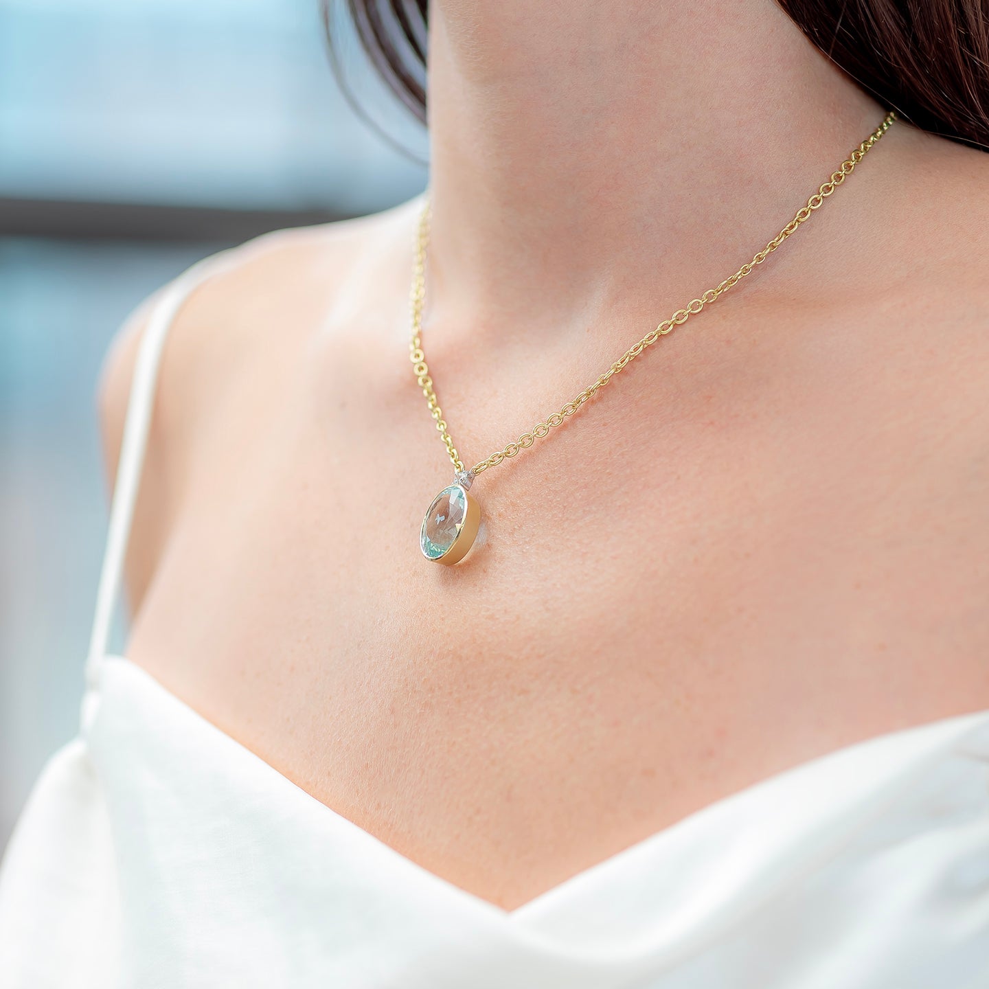 Irene Neuwirth Gemmy Gem One-Of-A-Kind Aquamarine Necklace
