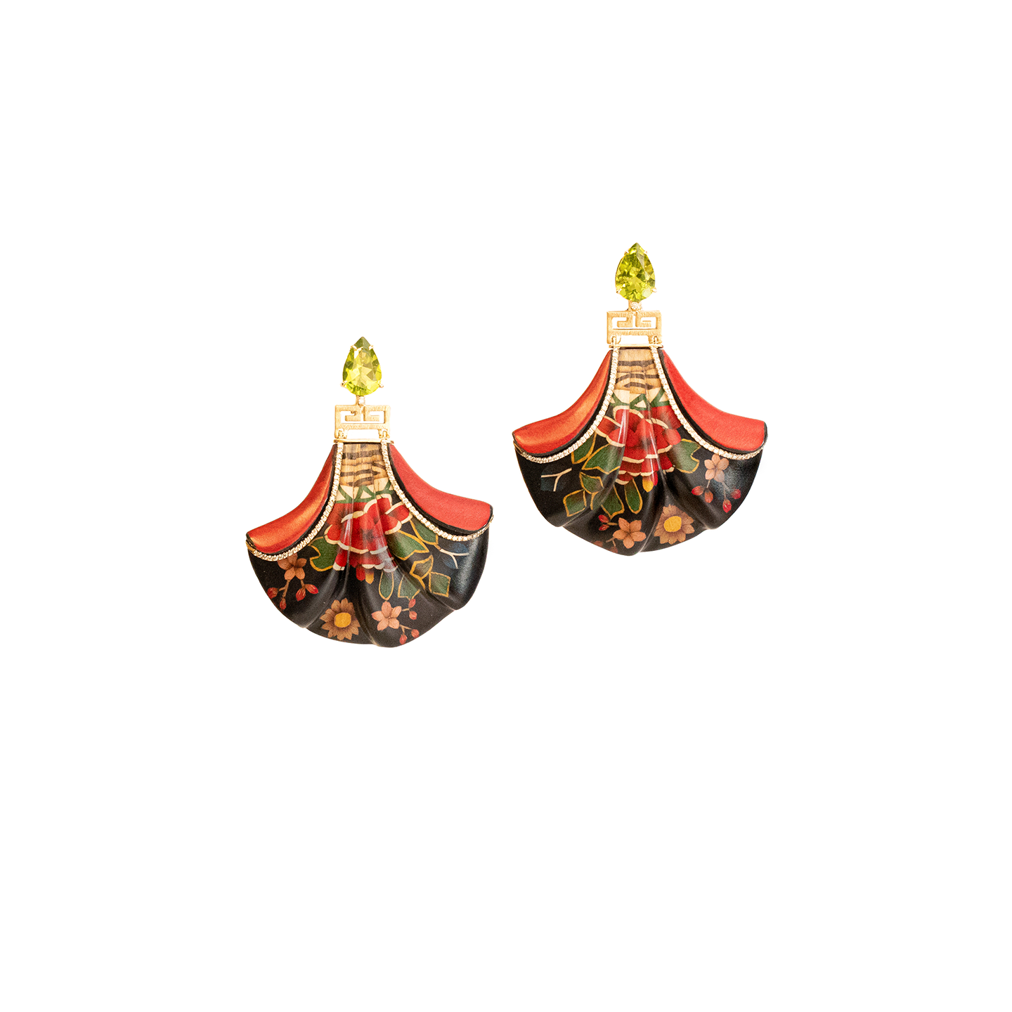 Silvia Furmanovich Black Marquetry Earrings