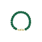 Luis Morais Wire Clasp on Green Glass Bead Bracelet