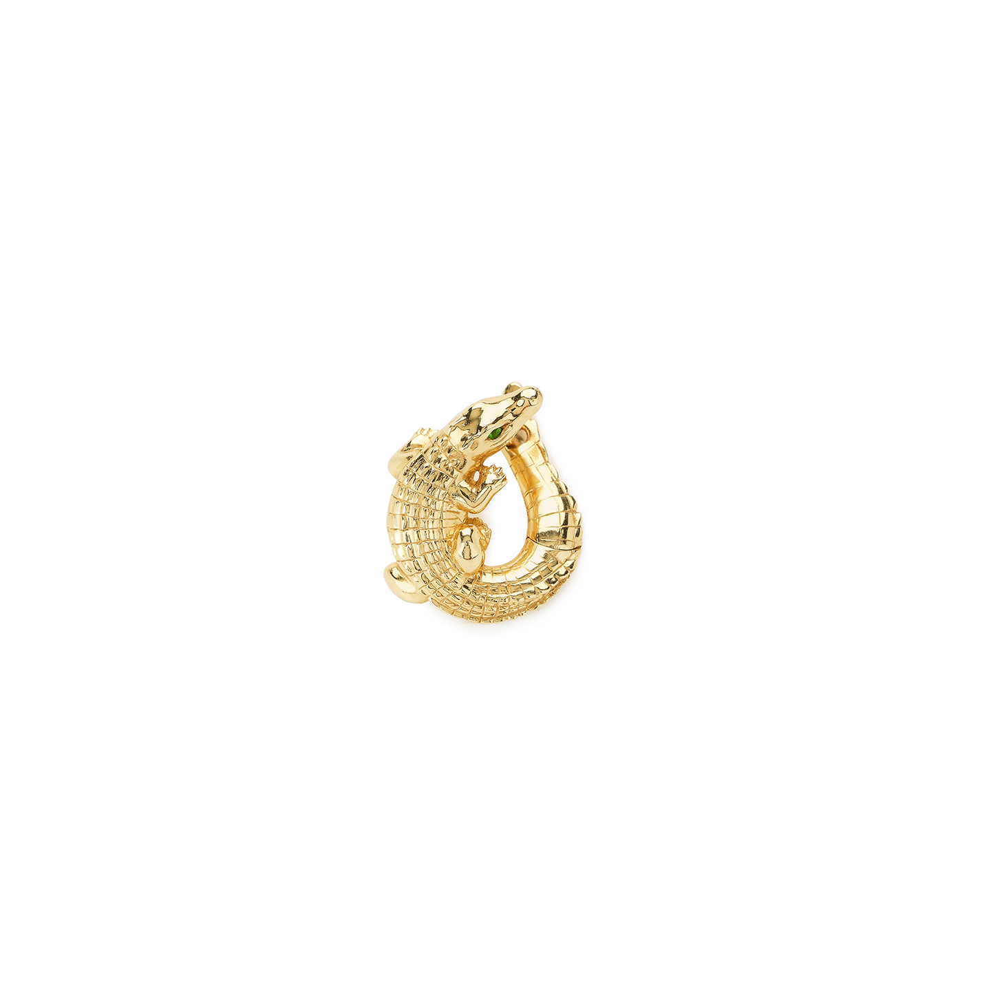 Bibi Van Der Velden Alligator Yellow Gold Twist Earring