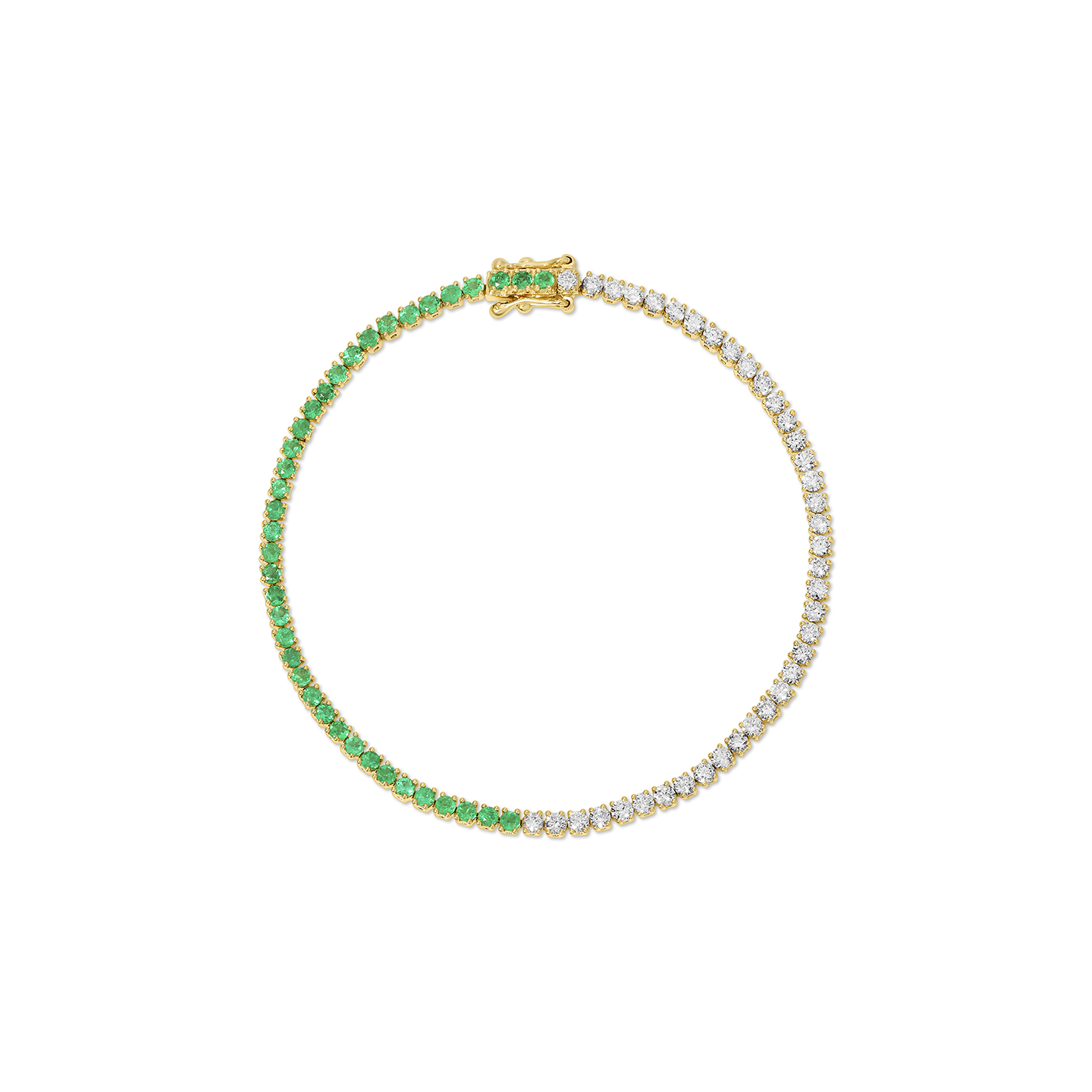 Anita Ko Hepburn Diamond and Emerald Bracelet