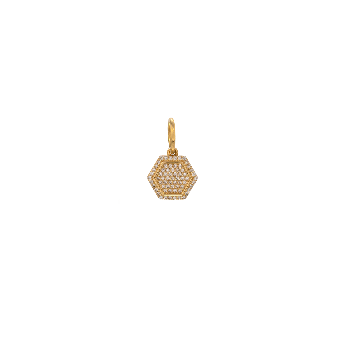 Tina Negri Pave Diamond Hexagon Pendant