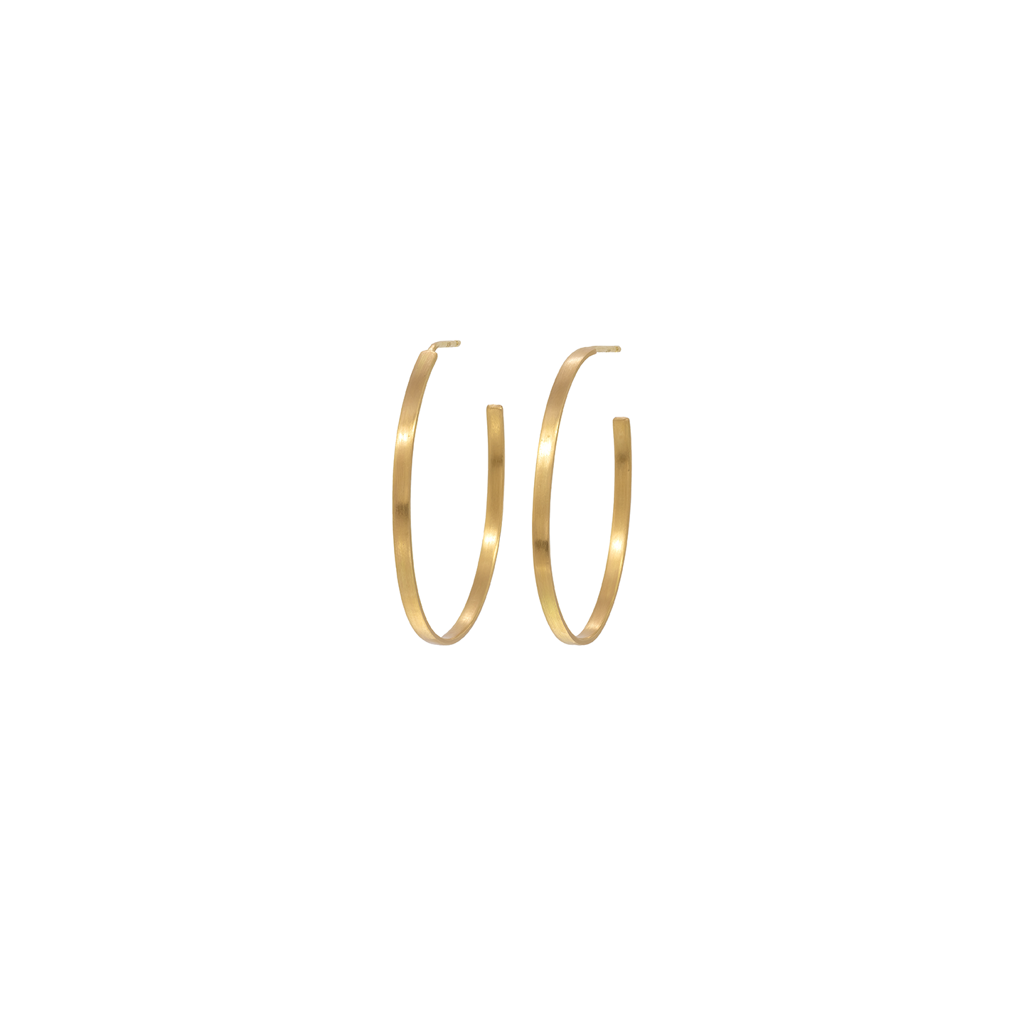 Caroline Ellen Flat Profile Oval Hoops