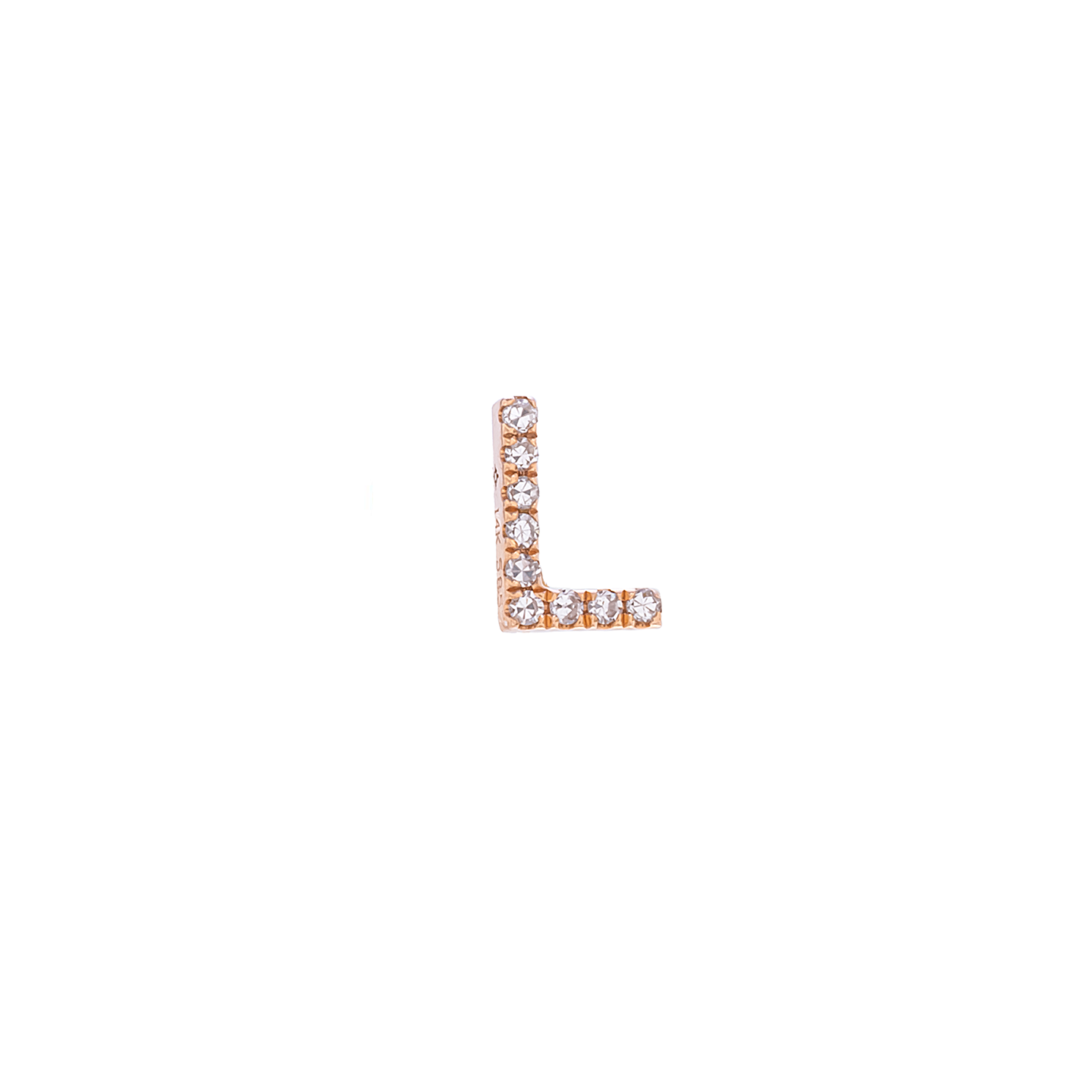 Kai Linz Diamond Initial 'L' Single Stud Earring