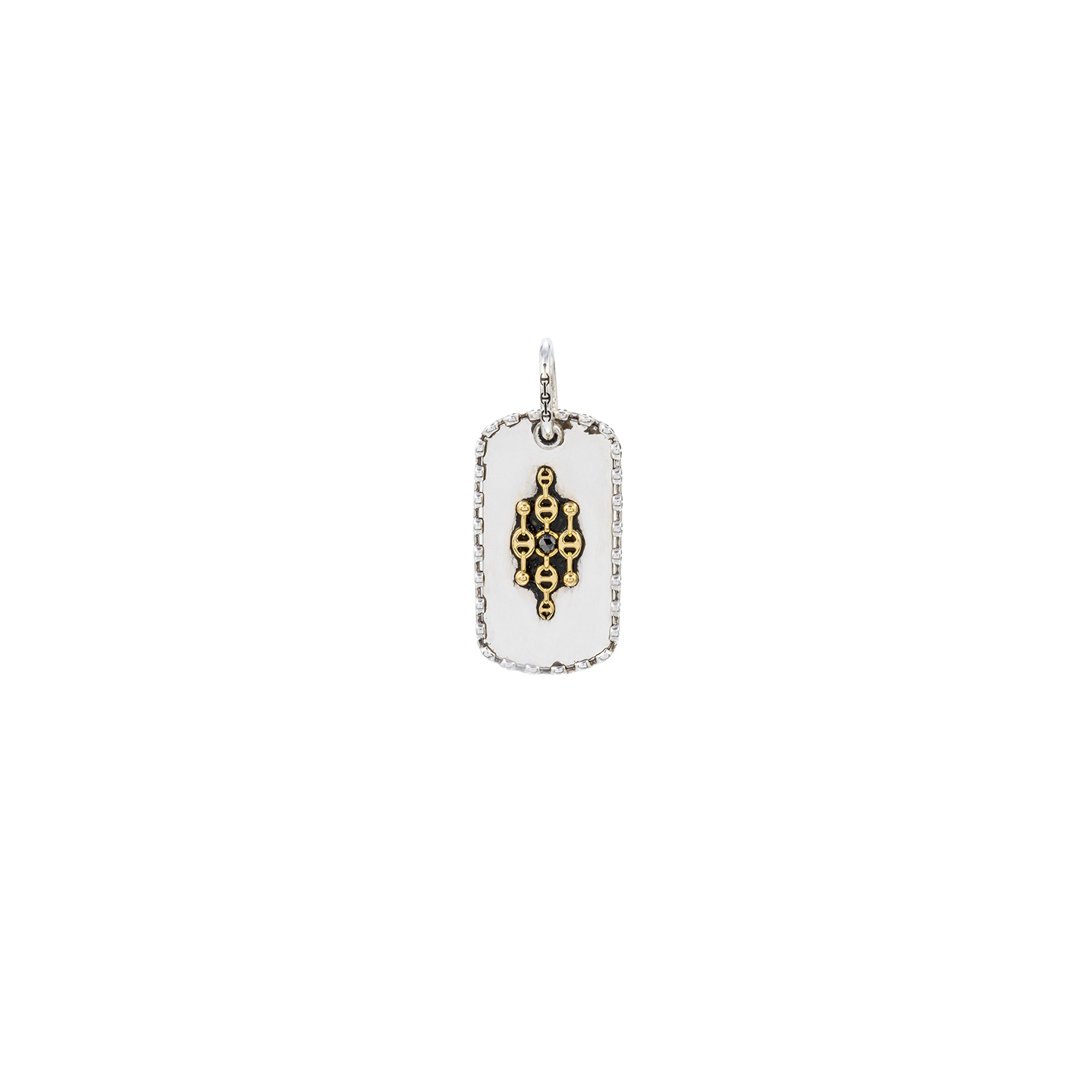 Hoorsenbuhs Sterling Kosmic Dog Tag with Black Diamond