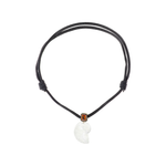 Dezso Grande Classic Carved Crystal Nautilus Charm with Emerald Cut Citrine on Cord Necklace