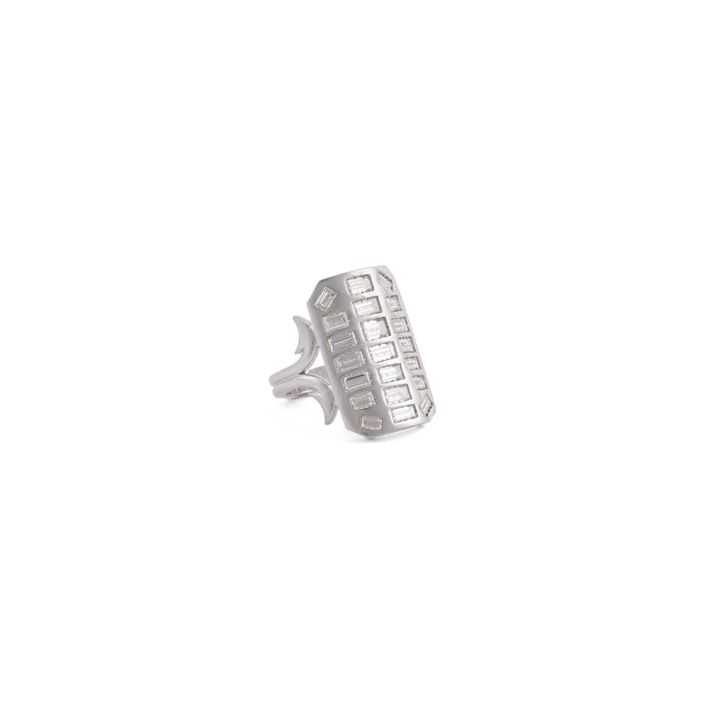 Sylva & Cie Short Baguette Ten Table Ring